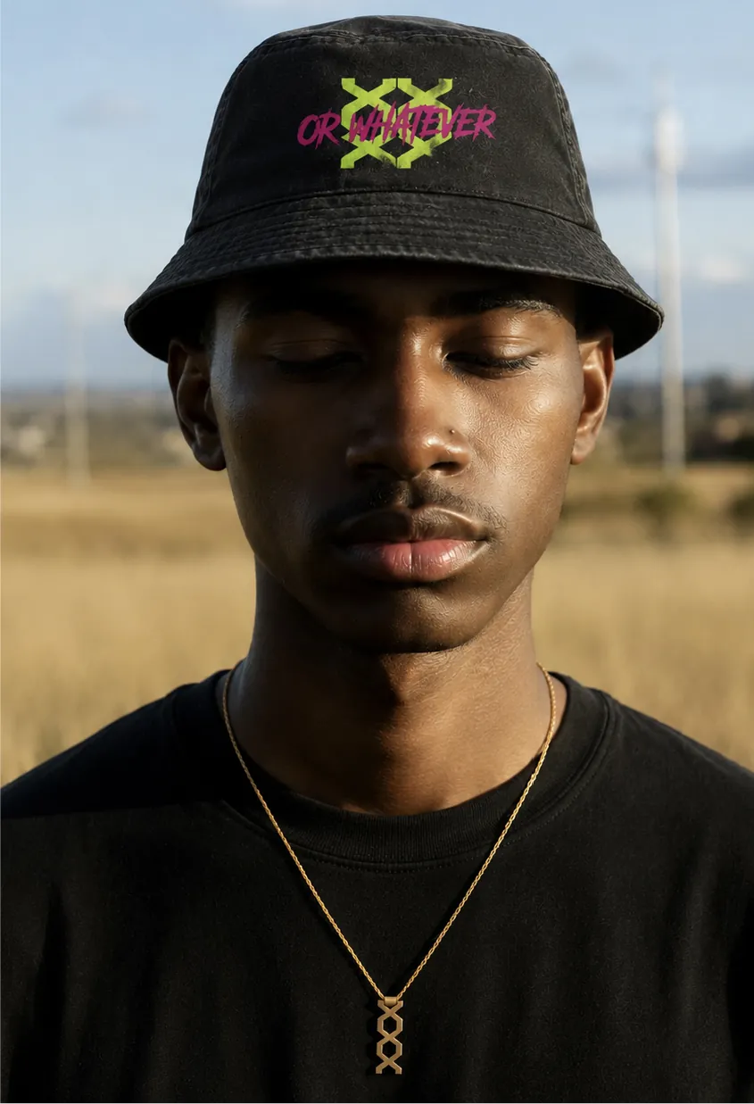 AXE “Or Whatever†bucket hat portrait